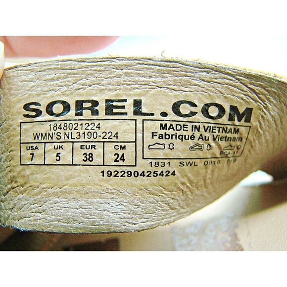 Sorel Womens Tan Ella Weave Leather Classic Open Toe Slip On Slide Sandal Size 7 - Picture 11 of 11
